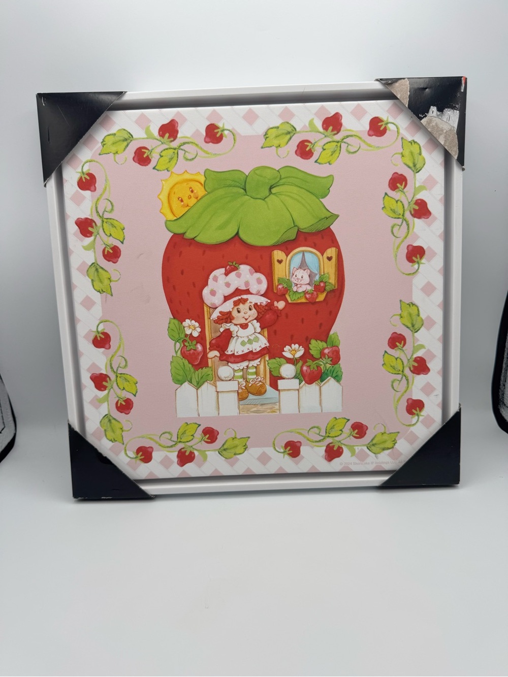 Pink Strawberry Shortcake Wall Art - Classic Home Party Decor